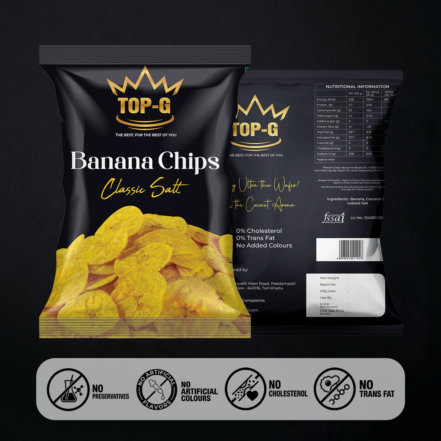 Classic Salt Banana chips - 200g