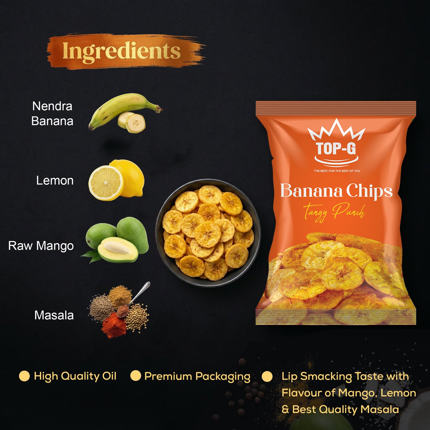 Tangy Punch Banana Chips - 80 g